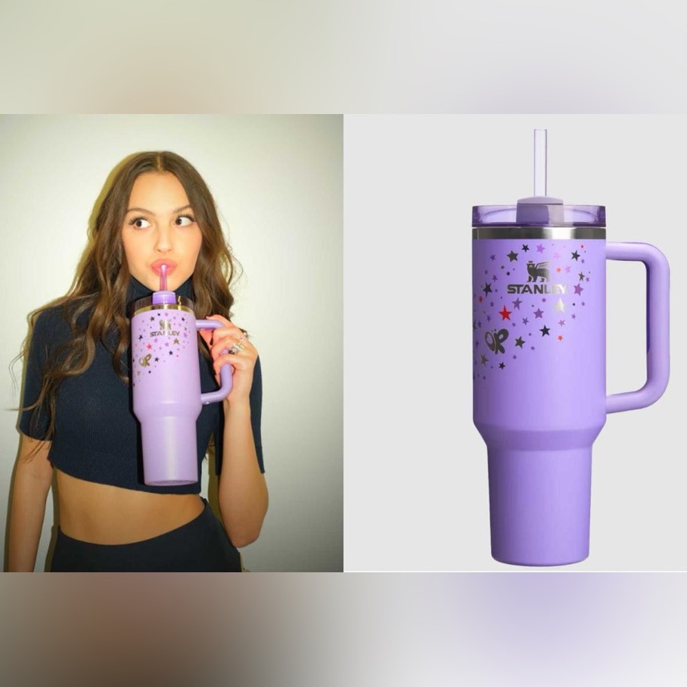Stanley x Olivia Rodrigo Quencher H2.0 40OZ Purple FlowState Tumbler viral - Picture 4 of 10